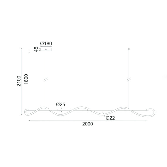 LED Полилей KYMA ZM36LEDP190BK Aca Lighting 60W 3000K | Osvetlenieto.bg