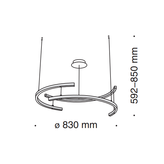 LED Полилей Line MOD054PL-L52B3K Maytoni 52W 3000K | Osvetlenieto.bg