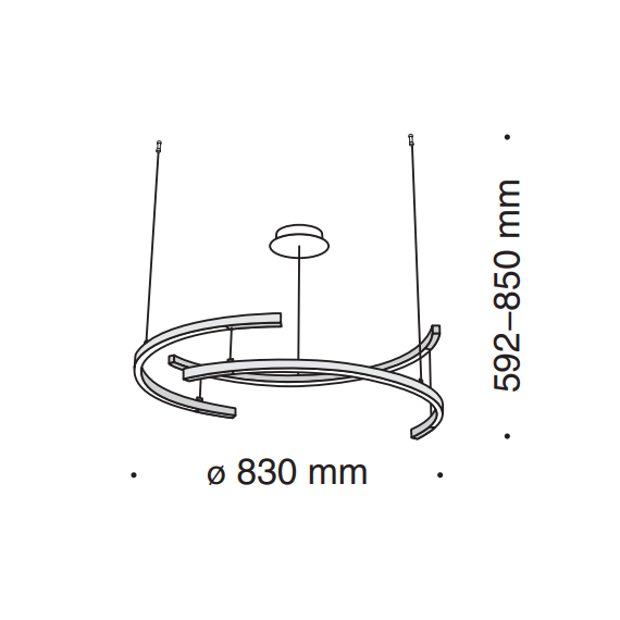 LED Полилей Line MOD054PL-L52B4K Maytoni 52W 4000K | Osvetlenieto.bg