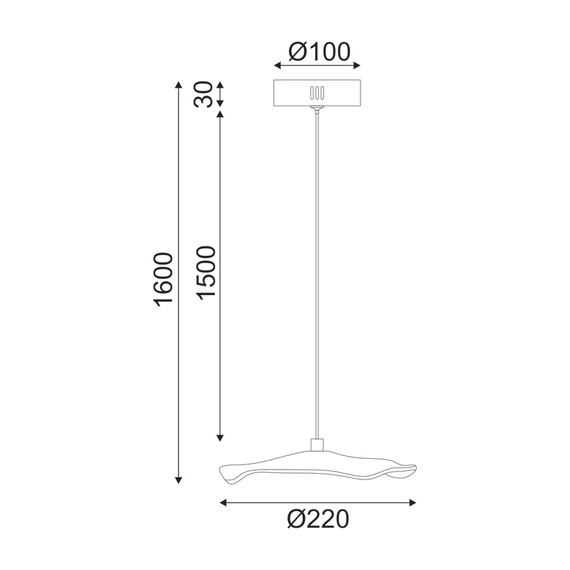 LED Полилей NIMFEA ZM34LEDP22BR Aca Lighting 5W 3000K | Osvetlenieto.bg
