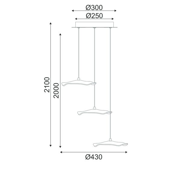 LED Полилей NIMFEA ZM34LEDP45BR Aca Lighting 15W 3000K | Osvetlenieto.bg LED Полилей NIMFEA ZM34LEDP45BR Aca Lighting 15W 3000K | Osvetlenieto.bg