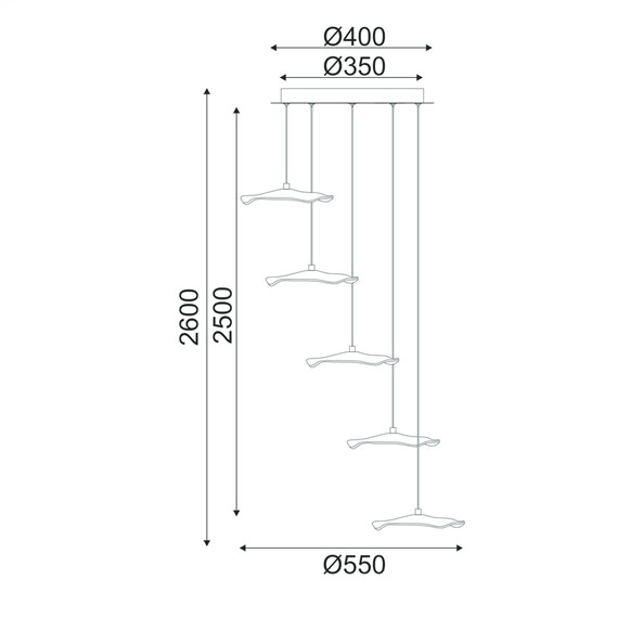 LED Полилей NIMFEA ZM34LEDP55BR Aca Lighting 25W 3000K | Osvetlenieto.bg
