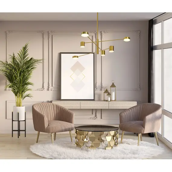 LED Полилей REMDAL PND-16374-6-COP-GD-4K Italux 36W 4000K | Osvetlenieto.bg