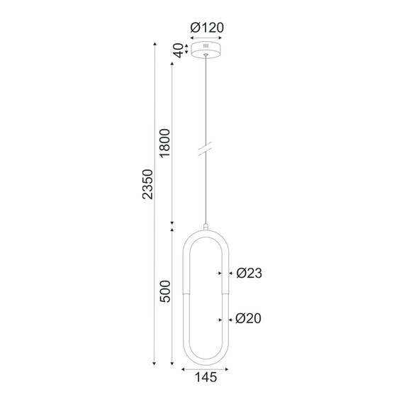 LED Полилей VENUS ZM32LEDP15CH Aca Lighting 8W 3000K | Osvetlenieto.bg