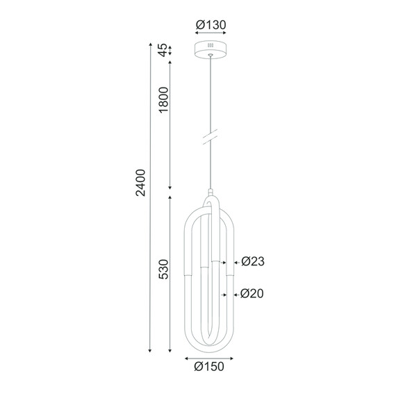 LED Полилей VENUS ZM33LEDP15BR Aca Lighting 16W 3000K | Osvetlenieto.bg