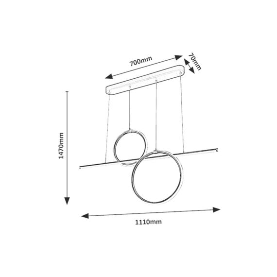 LED полилей Willow 6970 Rabalux 48W 4000K | Osvetlenieto.bg