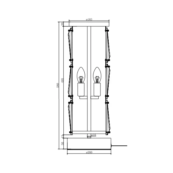 Настолна лампа Puntes MOD043TL-02CH Maytoni 2xE14 | Osvetlenieto.bg