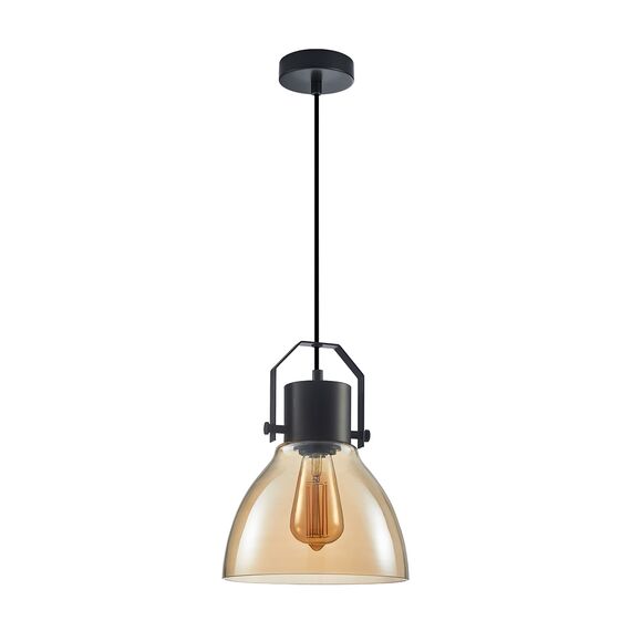 Пендел Darlena PND-22371-1-BK+AMB Italux 1xE27 | Osvetlenieto.bg