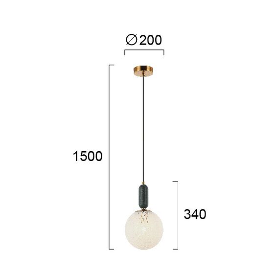 Пендел POLLY 4264100 Viokef 1xE27 | Osvetlenieto.bg