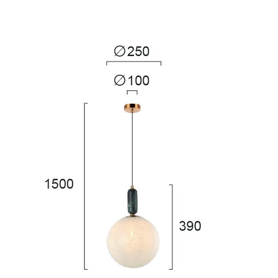 Пендел POLLY 4264200 Viokef 1xE27 | Osvetlenieto.bg