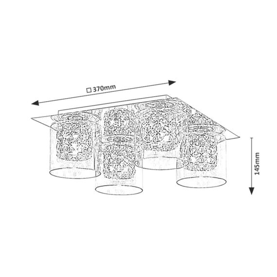 Плафон Duchess 3115 Rabalux 4xG9 | Osvetlenieto.bg