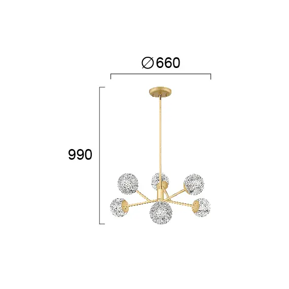 Полилей DIAMOND 4267500 Viokef 6xG9 | Osvetlenieto.bg