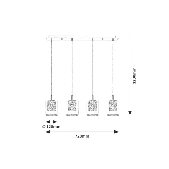 Полилей Duchess 3116 Rabalux 4xG9 | Osvetlenieto.bg