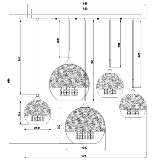Полилей Fermi Maytoni P140-PL-170-5-N 5xE27 | Osvetlenieto.bg