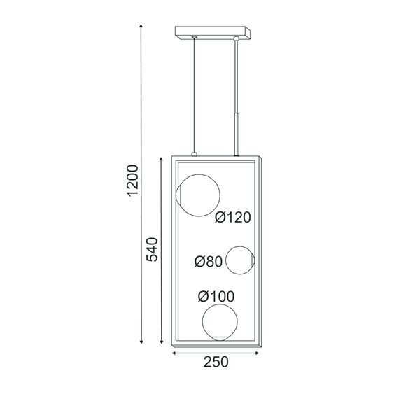 Полилей QUADRO OD91253PB Aca Lighting 3xG9 | Osvetlenieto.bg