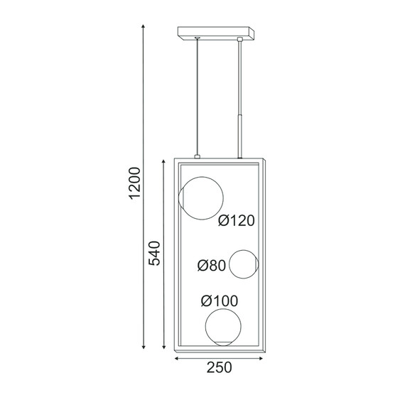 Полилей QUADRO OD91253PB Aca Lighting 3xG9 | Osvetlenieto.bg