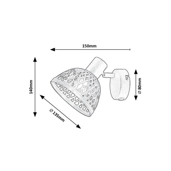 Спот Rattan 3133 Rabalux 1xE14 | Osvetlenieto.bg