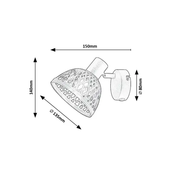 Спот Rattan 3133 Rabalux 1xE14 | Osvetlenieto.bg
