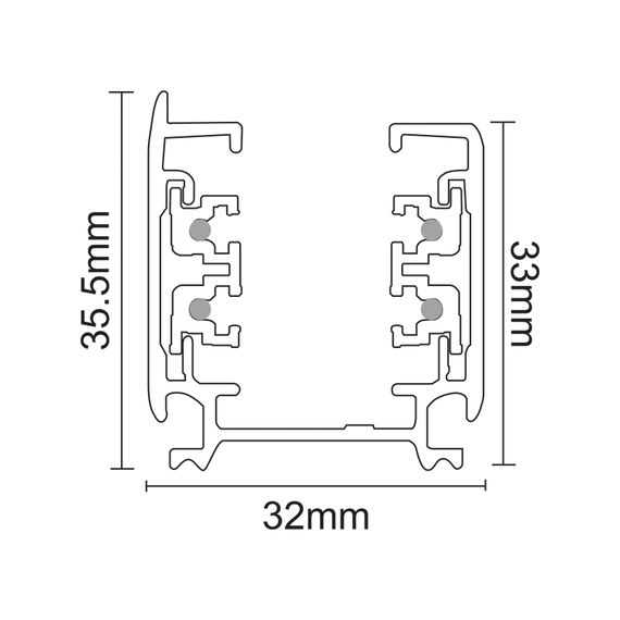 Тоководеща шина 4L бял мат | Osvetlenieto.bg
