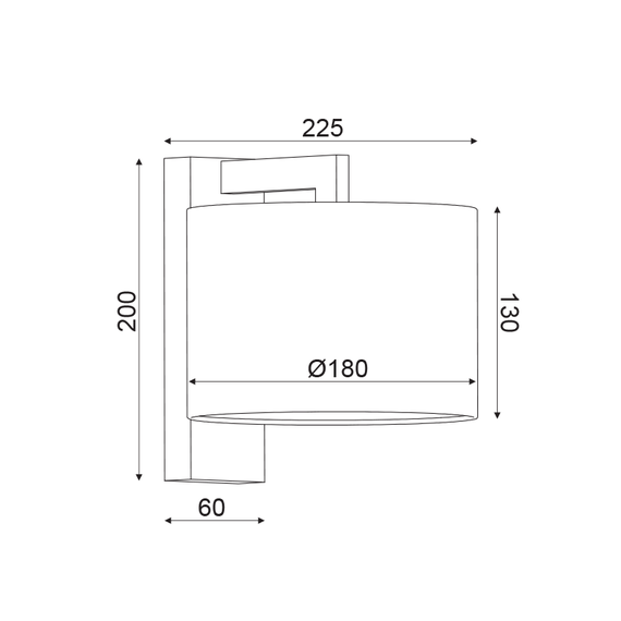 Аплик CIRCE OD5612BN Aca Lighting 1xE27 | Osvetlenieto.bg