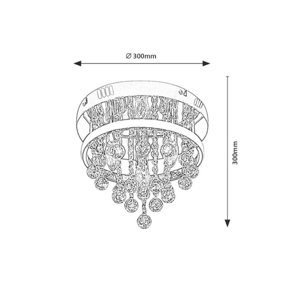 LED Плафон Pallas 2236 Rabalux 20W 4000K + 3xE14 | Osvetlenieto.bg