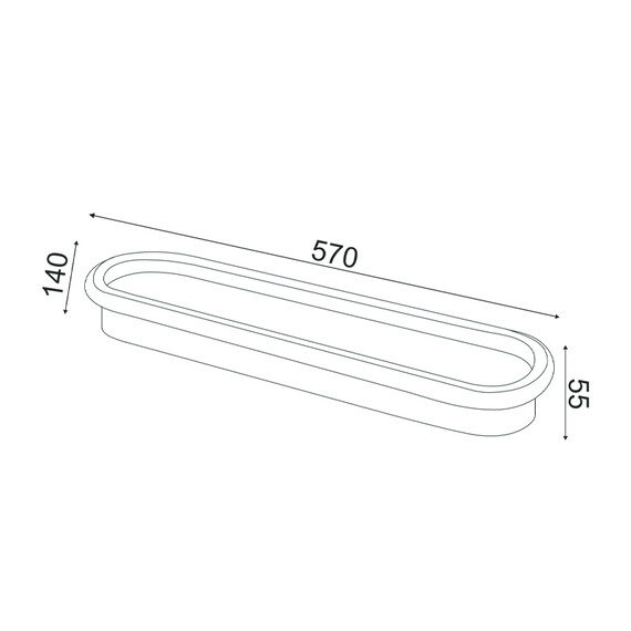 LED Плафон SOLO BR20LEDC57WHD Aca Lighting 36W 3000K | Osvetlenieto.bg