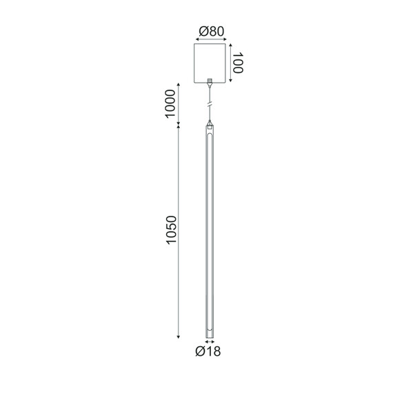 LED Полилей AVENUE ZM16LEDP100BK Aca Lighting 18W 3000K | Osvetlenieto.bg