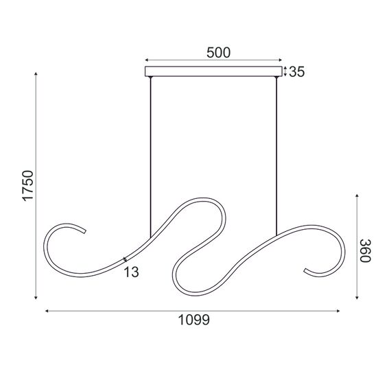 LED Полилей CALISTA YL1809LEDPGD Aca Lighting 27W 3000K | Osvetlenieto.bg