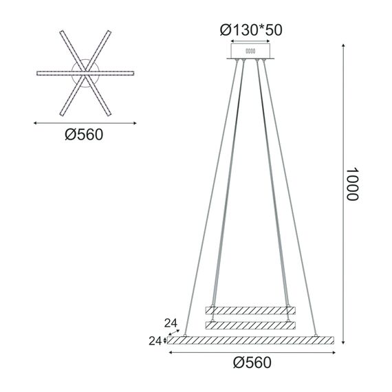 LED Полилей CANELA TNK299LED27P Aca Lighting 27W 3000K | Osvetlenieto.bg LED Полилей CANELA TNK299LED27P Aca Lighting 27W 3000K | Osvetlenieto.bg