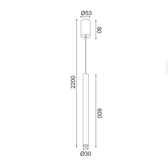 LED Полилей FINO RA31LEDP60BK Aca Lighting 5W 3000K | Osvetlenieto.bg