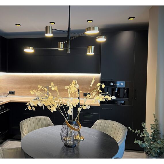 LED Полилей REMDAL PND-16374-6-BK-GD-3K Italux 26W 3000K | Osvetlenieto.bg