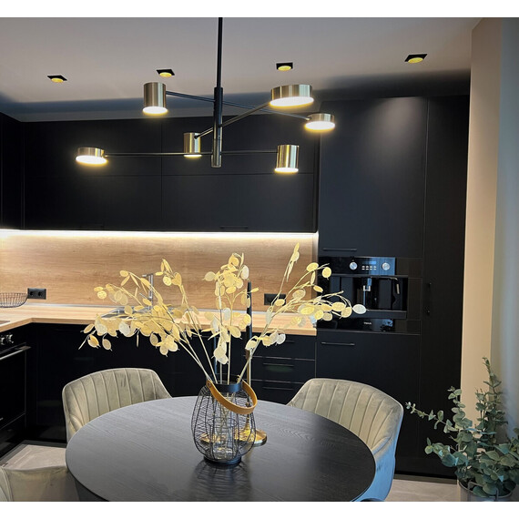 LED Полилей REMDAL PND-16374-6-BK-GD-3K Italux 26W 3000K | Osvetlenieto.bg