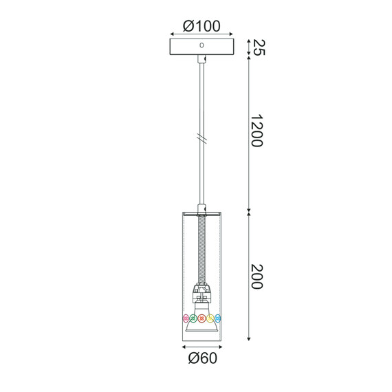 Пендел BUTTONS YL22271PCF Aca Lighting 1xGU10 | Osvetlenieto.bg