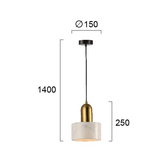 Пендел MARBLE 4266100 Viokef 1xE27 | Osvetlenieto.bg