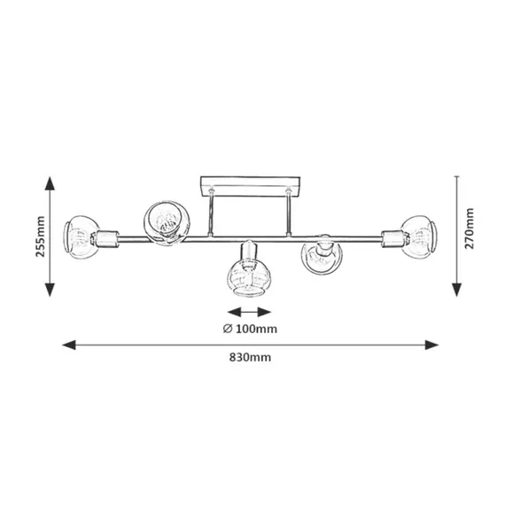 Плафон Sullivan 3296 Rabalux 5xE14 | Osvetlenieto.bg