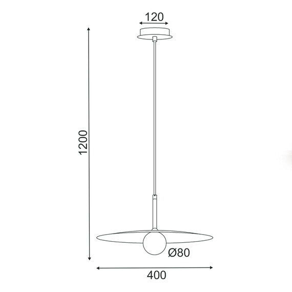 Полилей AFINAR OD94451PB Aca Lighting 1xG9 | Osvetlenieto.bg
