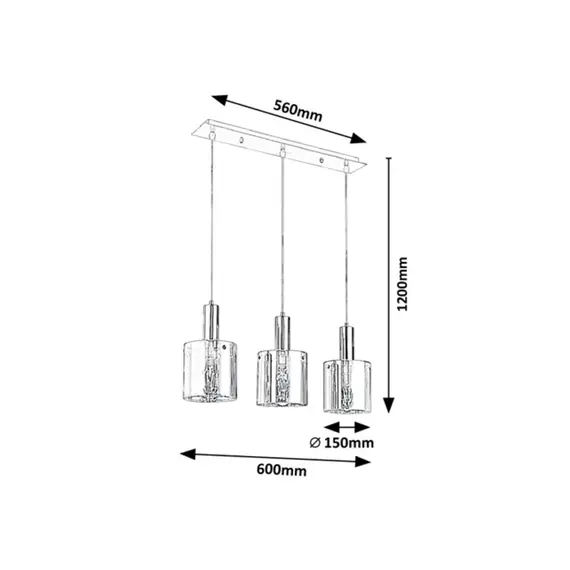 Полилей Donati 5250 Rabalux 3xE27 | Osvetlenieto.bg