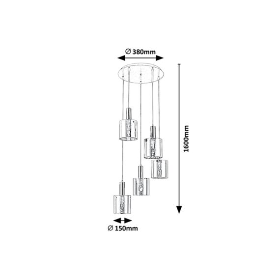 Полилей Donati 5251 Rabalux 5xE27 | Osvetlenieto.bg