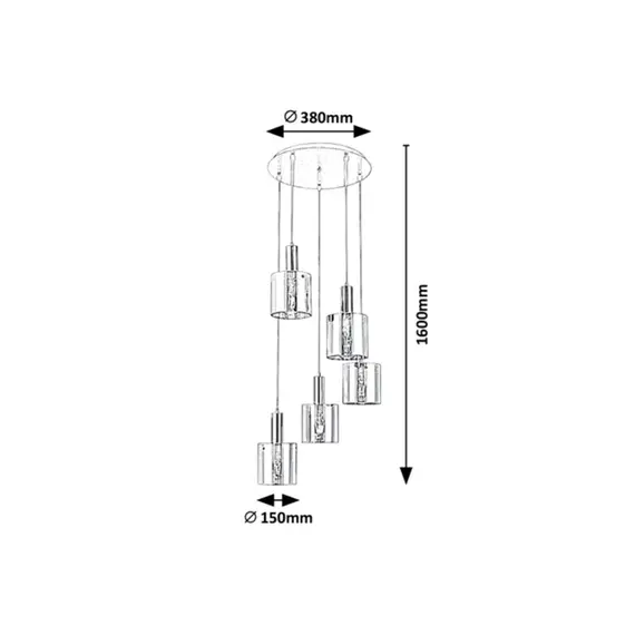 Полилей Donati 5251 Rabalux 5xE27 | Osvetlenieto.bg