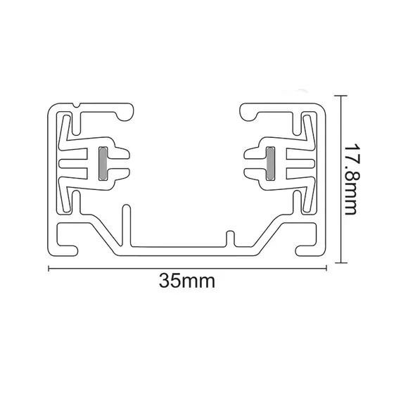Тоководеща шина 2L ACA бял мат | Osvetlenieto.bg