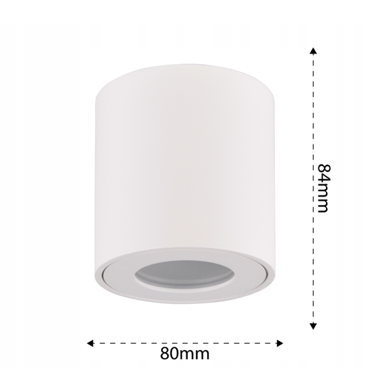 Бяла луна за открит монтаж кръгла GU10 IP54 | Osvetlenieto.bg