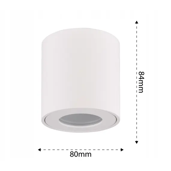 Бяла луна за открит монтаж кръгла GU10 IP54 | Osvetlenieto.bg