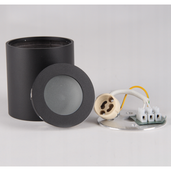 Черна луна за открит монтаж кръгла GU10 IP54 | Osvetlenieto.bg