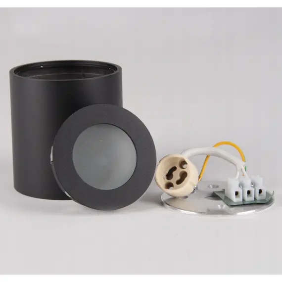 Черна луна за открит монтаж кръгла GU10 IP54 | Osvetlenieto.bg