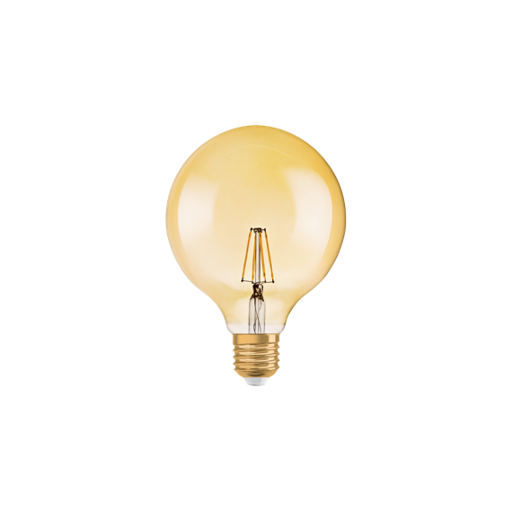 E27 6.5W 2400K Radium LED Filament Gold Globe крушка 720lm G125 | Osvetlenieto.bg