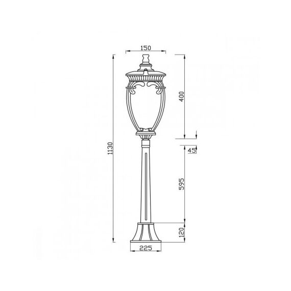 Градинска лампа Fleur O414FL-01BZ1 Maytoni 1xE27 | Osvetlenieto.bg