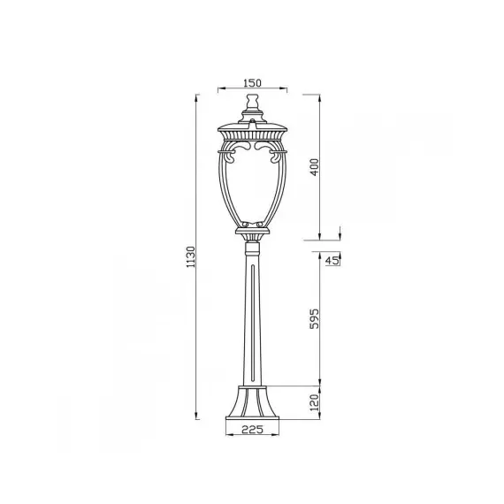 Градинска лампа Fleur O414FL-01BZ1 Maytoni 1xE27 | Osvetlenieto.bg