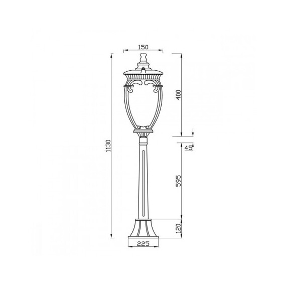 Градинска лампа Fleur O414FL-01BZ1 Maytoni 1xE27 | Osvetlenieto.bg