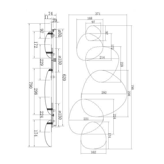 LED Аплик Jack-stone MOD314WL-L13N3K Maytoni 13W 3000K | Osvetlenieto.bg