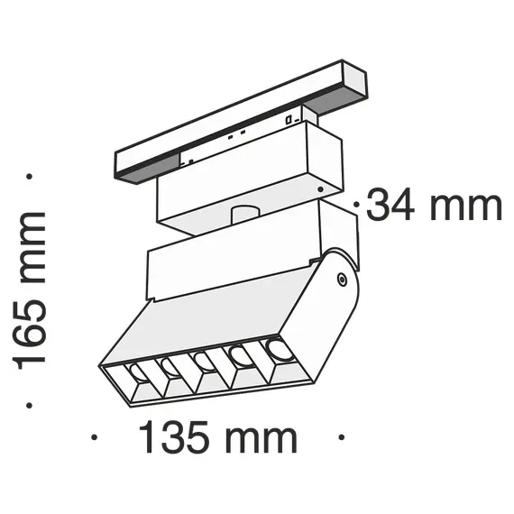 LED осветител за магнитна шина POINTS РОТ TR015-2-10W4K-B Maytoni 10W 4000K 48V | Osvetlenieto.bg